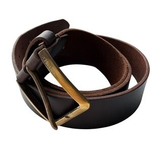 Tommy Hilfiger Leather Belt 44 Brown Excellent
